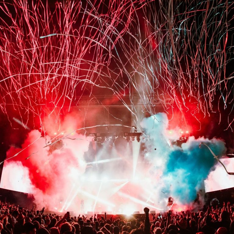 Konfetti-Shooter, Rauchtöpfe bei Konzert von ME Effekte Ellwangen, Ostalbkreis Bühnenshow, Bühnenpyrotechnik, Konfetti-Shooter bei Konzert von ME Effekte Ellwangen, Ostalbkreis