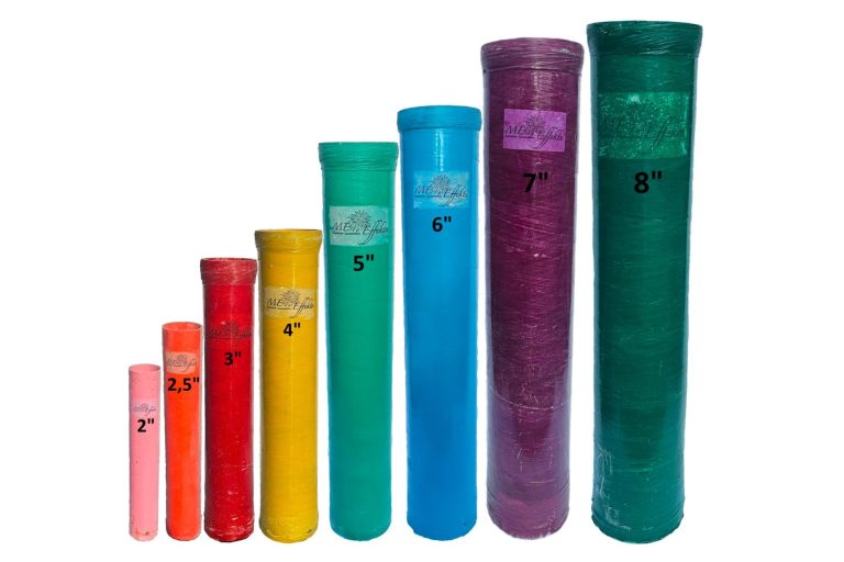 Feuerwerk Abschussmörser von ME Effekte aus Ellwangen, Ostalbkreis. Alle Kaliber mit Farbleitsystem. 
Größen von 1,75" bis 16". 