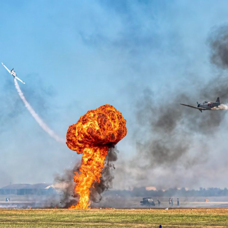 SFX-Spezialeffekte, szenische Darstellungen, Lagedarstellungen, Benzinexplosion von ME Effekte Ellwangen, Ostalbkreis